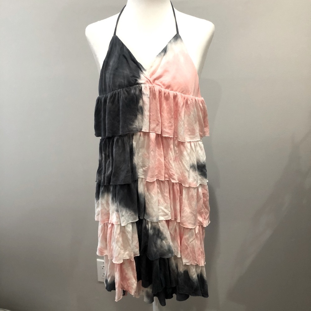 Young Fabulous Broke halter ruffled tunic size xs